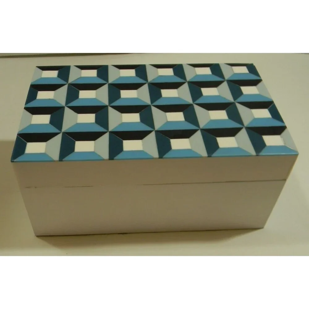 Dalton & Smith Modern Decor Box Jewelry Trinket Wood Lined NWT